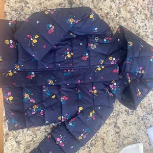 Gap girls floral puff coat.